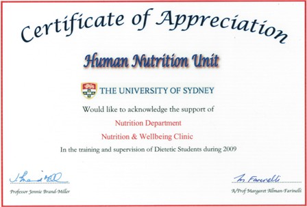 Cerfificate of Appreciation